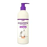 Shampoo für Hunde mit Weißes Fell 1 Liter | HundeShampoo für Hunde mit Hellen Tönen | Glanz und Farbauffrischer | Fortgeschrittene Formel mit natürlichen Inhaltsstoffen