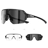 KAPVOE Fahrradbrille SelbsttöNend für Herren Damen Photochrome Radsportbrille Sonnenbrille mit UV400 Schutz Sportbrille für Fahrrad Mtb Unisex