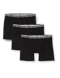 Calvin Klein Herren 3er-Pack Boxershorts Boxer Brief 3 PK mit Stretch, Black W/ Black Wb, L [Amazon Exclusive]