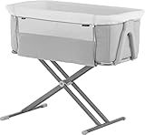 Hauck Baby Beistellbett - Face to Me 2 (auch für Boxspringbetten geeignet) - Melange Grey