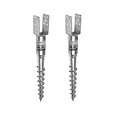 2x Einschraubbodenhülse Typ U 90x685 mm feuerverzinkt | Bodenhülse | Stützfuß | Pfostenträger | Einschraubhülse | Bodendübel | Bodenanker | 2 Stück