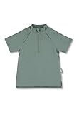 Sterntaler Kurzarm -Schwimmshirt - Schwimmshirt aus Bademodenstoff- UV Shirt Unisex mit UV -Schutz 50+ und Reißverschluss - Rashguard Baby und Kinder für Badespaß - mattgrün, 98