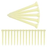 Hemobllo 50 Stück Leuchtende Golf Tees Kunststoff 70mm Weiß Fluoreszierend Nachtgolf Übungsabschläge für Indoor Outdoor Training