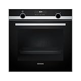 Siemens HB578HBS7 iQ500 Einbau-Backofen, 60 x 60 cm, activeClean - automatisches Selbstreinigungssystem, cookControl30, 3D Heißluft, Backofenassistent mit Sprachsteuerung, Backwagen, Home Connect