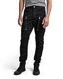 G-STAR RAW Herren Zip Pocket 3D Skinny Cargo Hose, Schwarz (dk black D21975-C105-6484), 36W / 34L