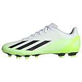 adidas Unisex X Crazyfast.4 Flexible Ground Boots Fußballschuhe (Fester Untergrund), FTWR White/Core Black/Lucid Lemon, 44 2/3 EU