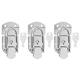 BESTYASH 3 Stück Kompakte Gepäck Knebelverschlüsse aus Metall mit Schlüssel Koffer und Kastenschlossriegel für Reisetaschen und Schmuckkästchen