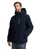 TOM TAILOR Herren Cord Pufferjacke mit Abnehmbarer Kapuze