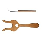 Holz Flechtgabel mit gebogener Spitze Nadel Holz Strickgabel Werkzeug Multifunktions Werkzeug Set Anfänger Strickset