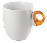 Guzzini Everyday Becher mit Henkel - 4er Set, Porzellan & Kunststoff - BPA-frei Mikrowellen- und Spülmaschinenfest, Neuheit Kaffeetasse, Teetasse, Saft, Wasserbecher - Täglicher Gebrauch Alle