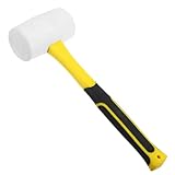 CLISPEED Robuster Gummihammer mit Ergonomischem Fiberglasgriff Rutschfestes Design Langlebig und Vielseitig für Fliesenverlegung Bodenbelag und Holzarbeiten Geeignet