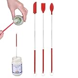 Silikonspatel-Set, Teleskopspatel und Löffel, 3-teiliges Set, einziehbare Silikonschaber, Löffel und kleine Schaufel, kleine Ölbürsten, Make-up-Spatel-Set