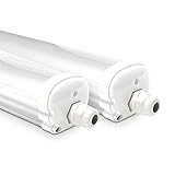 HOFTRONIC - 2er Pack LED Feuchtraumleuchte 150cm IP65-48W 5760 Lumen - 6500K Tageslichtweiß - Verknüpfbar - Kellerleuchte, Nassraumleuchte - Feuchtraum Wannenleuchte