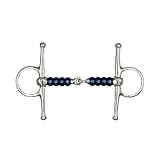 Equine Smile ES0168 JW Gebiss Sweet Iron Knebeltrense Schenkeltrense Einfach Gebrochen mit Sweet Iron Cherrry Roller aus Edelstahl Ringdurchmesser 45 mm Gebissstärke 15 mm (15.5 cm)