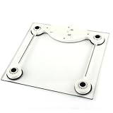 iplusmile Digitale Körperwaage mit Lcd Display Transparente Quadratische Waage aus Gehärtetem Glas Präzise Elektronische Badezimmerwaage für Heimgebrauch