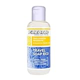 FIBERTEC Travel Soap Eco 100ml – 3-in-1 Reise-Seife flüssig, Körperpflege, Waschmittel & Geschirrspülmittel in einer Universal-Lösung, Biologisch abbaubar, Made in Germany
