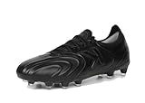 Kangaroo Leather FG Fußballschuhe für Herren, Pro K-Leder, leichte Fußballschuhe, professionelle Renntrainingsschuhe, Schwarz, 40 EU