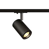 SLV ENOLA B TRACK | LED Schienen-Strahler, Dreh- und schwenkbarer 1-Phasen-Strahler, Deckenstrahler, Deckenleuchte, Schienensystem, Innenleuchte | GU10, inkl. 1P.-Adapter