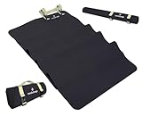 Yogamatte Rutschfest, Faltbar und Dünn mit Tragegurt aus Naturkautschuk | Leicht und Kompakt Travel Yoga Mat | Gymnastikmatte, Fitnessmatte | Yogamatte für Reisen, Fitness | nordicfuego Black Bean