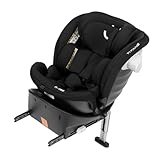 Nurse Titane Kindersitz i-Size 40–150 cm, 360° drehbar, ISOFIX mit Stützbein, Rückwärts- und Vorwärtsgerichtet, Seitenschutz, Schwarz