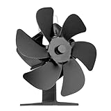 Genérico Updated Stove Fan - Heat Powered Fireplace Blades, Log Burner Circulator Unit | Automatic Working Fan, Wood Stove Efficiency Improvement, Silent Airflow Distribution Heating Appliance