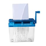 Kleiner Aktenvernichter | Manueller Aktenvernichter für Bürotisch – kompakte Aktenvernichter Bürobedarf für Erwachsene, Studenten, Lehrer, Schule, Klassenzimmer, Rechnungen, Quittungen, Post