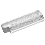 HOMSFOU Vintage Metall Feuerzeugetui mit 3D prägung Silberne Feuerzeughülle aus Dickem Metall Tragbare Schutzhülle für Clipper Feuerzeuge Robustes Outdoor Feuerzeugetui gegen Verlust