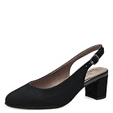Jana Damen Slingpumps mit verstellbarem Riemen Vegan, Schwarz (Black), 39 EU
