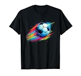 Buntes Fußball-Shirt mit Batikfärbung für Jungen, Männer, Frauen T-Shirt