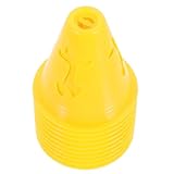 Yardwe Sportkegel 10 Stück Pack Gelb Winddicht und Leicht für Rollschuhtraining und Outdoor Agilitätsübungen mit Kompakter Bauweise