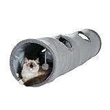 OHANA Schön Faltbar Katzentunnel Katzenspielzeug mit Ball...
