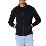 Amazon Essentials Herren Fleece-Jacke mit durchgehendem Reißverschluss, Schwarz, M