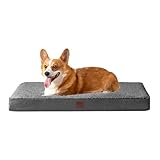 EHEYCIGA Orthopädisches Hundebett Mittelgroße Hunde, Hundekissen Waschbar Flauschig, Hundematte Hundematratze mit Abnehmbarem Deckel für Kiste