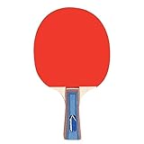 Lwieui Ping-Pong Paddel Tischtennis 2-Spieler-Set 2 Tischtennis-Fledermäuseschläger Shake Hands Grip (Farbe : Red, Size : One Size)