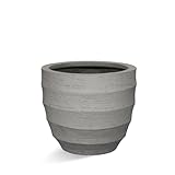 Luca Lifestyle Pflanzkübel Bordo New Egg Pot Clay Rund Fiberglas *5 Jahre Garantie* - 80x80x66 cm - Premium Qualität - F7820