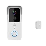 DELURA Drahtlose Türklingel Smart Home Visuelle Türklingel 2,4G/5G Dual WiFi Outdoor Türklingel Wasserdicht AC/Wireless PIR Intercom Nachtsicht für das Heimschulbüro (Size : Option 6 Add 32G TF Card)