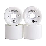 Wdfnexalai 4x 78A Härte Skateboard Rollen 70x51mm Longboard Roller Teile Weiß