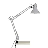 BRILLIANT Lampe, Hobby Schreibtischklemmleuchte titan, Metall, 1x A60, E27, 40W,Normallampen (nicht enthalten)