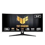 ASUS TUF Gaming VG34VQ3B Gaming Monitor - 34 Zoll WQHD (3440x1440), Curved, 180Hz, ELMB SYNC, FreeSync Premium, 1ms MPRT, 90% DCI-P3, DisplayWidget Center