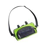FUNOMOCYA Fahrrad Lenkradtasche Hochwertiges Polyester Robuste Fahrradtasche mit Touchscreen Funktion Grün Für Mountainbike und Rennrad