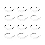 Amazon Basics Schutzbrille (klar / schwarz), Antibeschlag, 12er Pack