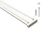 iso-design Gardinenschienen 2 läufig aus Aluminium in weiß - vorgebohrt, 200 cm