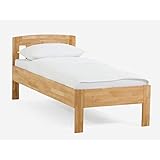 DICO Massivholz Einzelbett Komfortbett Seniorenbett 420.03, Wildeiche Honig geölt Größe 100x200 cm