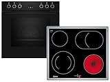 NEFF EX4B0, Herd-Set bestehend aus E1DCA0AK3, N 30, Einbau-Herd, 60 x 60 cm, EasyClean Reinigung CircoTherm & M16SRF0L0, N 50, Elektrokochfeld, Bräterzone, Edelstahlrahmen