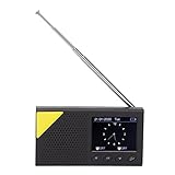 Digitalradio, DAB-DAB+-Radio-Player mit Bluetooth, UKW-Radio, 2,4-Zoll-Farbbildschirm, Automatische Sendersuche, 20 Radiosender, AM-UKW-Radio, Dual-Alarm, Wiederaufladbar,