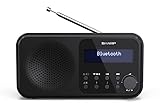 SHARP DR-P420 Portables Digitalradio (DAB/DAB+/FM mit RDS, USB, Bluetooth 5.0, 3,5mm Klinke Wecker-Funktionen), Schwarz