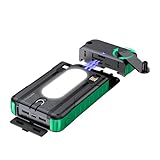 Mihauuke Solar Ladegerät Für Smartphones | wasserdichte Powerbank Mit 20000 mAh | Handkurbel Solar Powerbank Ladegerät Für Smartphones - für Kamera Tablet Wandern Reisen Roadtrip Angeln Backpacking