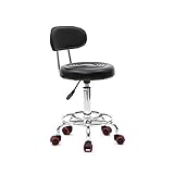 Alightup Bürohocker mit Rollen, professioneller Drehstuhl mit Rückenlehne, 360-Grad-drehbar und höhenverstellbar – für Massagesalon, Küche, Büro, Klinik, Pub, Näharbeiten, Malerarbeiten, Klavierspiel
