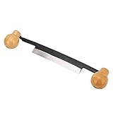 Yechiry Gerades Zugmesser, Gerades Zug-Rasiermesser mit Wolframstahl, Doppelter Holzgriff für Holzbearbeitung, Rindenentfernung, Zimmerei, Holzhandwerk