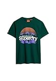 Superdry Herren Great Outdoors T-Shirt mit Grafik Dunkelpiniengrün XL